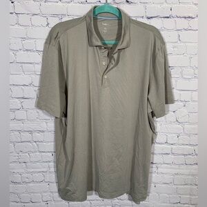 Johnnie-O Mens Short Sleeve Stretch Polo Gray Brown Size XL Golf Prep Preppy